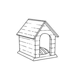 Dibujo para colorear: Caseta del perro (Edificios y Arquitectura) #62396 - Dibujos para Colorear e Imprimir Gratis
