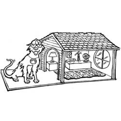 Dibujo para colorear: Caseta del perro (Edificios y Arquitectura) #62413 - Dibujos para Colorear e Imprimir Gratis