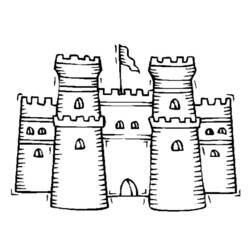 Dibujo para colorear: Castillo (Edificios y Arquitectura) #62040 - Dibujos para Colorear e Imprimir Gratis