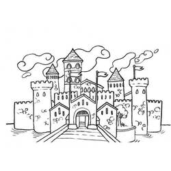 Dibujo para colorear: Castillo (Edificios y Arquitectura) #62043 - Dibujos para Colorear e Imprimir Gratis