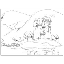 Dibujo para colorear: Castillo (Edificios y Arquitectura) #62046 - Dibujos para Colorear e Imprimir Gratis