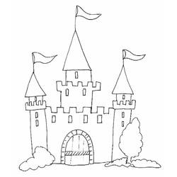 Dibujo para colorear: Castillo (Edificios y Arquitectura) #62048 - Dibujos para Colorear e Imprimir Gratis