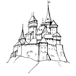 Dibujo para colorear: Castillo (Edificios y Arquitectura) #62058 - Dibujos para Colorear e Imprimir Gratis