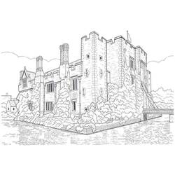 Dibujo para colorear: Castillo (Edificios y Arquitectura) #62093 - Dibujos para Colorear e Imprimir Gratis