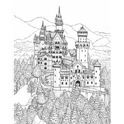 Dibujo para colorear: Castillo (Edificios y Arquitectura) #62187 - Dibujos para Colorear e Imprimir Gratis
