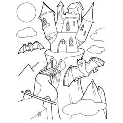 Dibujo para colorear: Castillo (Edificios y Arquitectura) #62214 - Dibujos para Colorear e Imprimir Gratis