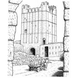 Dibujo para colorear: Castillo (Edificios y Arquitectura) #62292 - Dibujos para Colorear e Imprimir Gratis