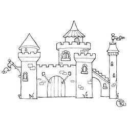 Dibujo para colorear: Castillo (Edificios y Arquitectura) #62315 - Dibujos para Colorear e Imprimir Gratis