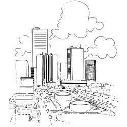 Dibujo para colorear: Ciudad (Edificios y Arquitectura) #64843 - Dibujos para Colorear e Imprimir Gratis