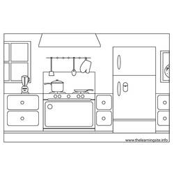 Dibujo para colorear: Cocina (Edificios y Arquitectura) #63520 - Dibujos para Colorear e Imprimir Gratis