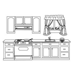 Dibujo para colorear: Cocina (Edificios y Arquitectura) #63634 - Dibujos para Colorear e Imprimir Gratis