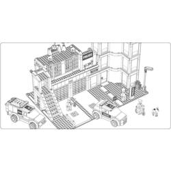 Dibujo para colorear: Estación de policía (Edificios y Arquitectura) #68912 - Dibujos para Colorear e Imprimir Gratis