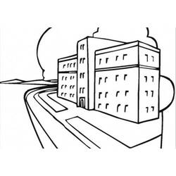 Dibujo para colorear: Hospital (Edificios y Arquitectura) #61947 - Dibujos para Colorear e Imprimir Gratis