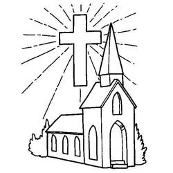 Dibujo para colorear: Iglesia (Edificios y Arquitectura) #64158 - Dibujos para Colorear e Imprimir Gratis