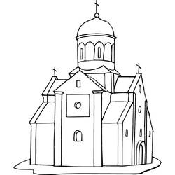 Dibujo para colorear: Iglesia (Edificios y Arquitectura) #64167 - Dibujos para Colorear e Imprimir Gratis