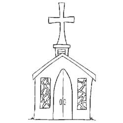 Dibujo para colorear: Iglesia (Edificios y Arquitectura) #64214 - Dibujos para Colorear e Imprimir Gratis