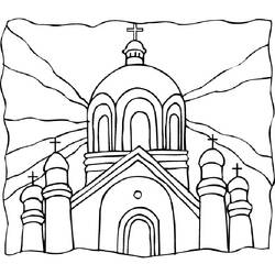 Dibujo para colorear: Iglesia (Edificios y Arquitectura) #64226 - Dibujos para Colorear e Imprimir Gratis