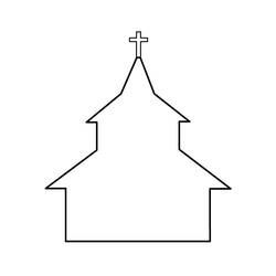 Dibujo para colorear: Iglesia (Edificios y Arquitectura) #64241 - Dibujos para Colorear e Imprimir Gratis