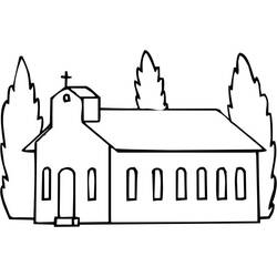 Dibujo para colorear: Iglesia (Edificios y Arquitectura) #64259 - Dibujos para Colorear e Imprimir Gratis