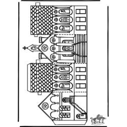 Dibujo para colorear: Iglesia (Edificios y Arquitectura) #64294 - Dibujos para Colorear e Imprimir Gratis