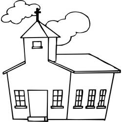 Dibujo para colorear: Iglesia (Edificios y Arquitectura) #64321 - Dibujos para Colorear e Imprimir Gratis