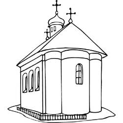 Dibujo para colorear: Iglesia (Edificios y Arquitectura) #64340 - Dibujos para Colorear e Imprimir Gratis