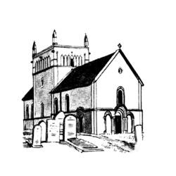 Dibujo para colorear: Iglesia (Edificios y Arquitectura) #64372 - Dibujos para Colorear e Imprimir Gratis