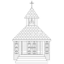 Dibujo para colorear: Iglesia (Edificios y Arquitectura) #64373 - Dibujos para Colorear e Imprimir Gratis
