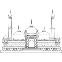 Dibujo para colorear: Mezquita (Edificios y Arquitectura) #64512 - Dibujos para Colorear e Imprimir Gratis
