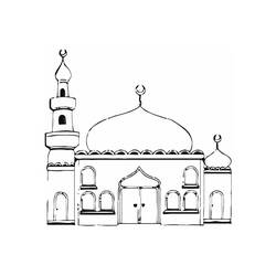 Dibujo para colorear: Mezquita (Edificios y Arquitectura) #64519 - Dibujos para Colorear e Imprimir Gratis