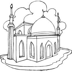 Dibujo para colorear: Mezquita (Edificios y Arquitectura) #64526 - Dibujos para Colorear e Imprimir Gratis