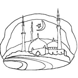 Dibujo para colorear: Mezquita (Edificios y Arquitectura) #64528 - Dibujos para Colorear e Imprimir Gratis