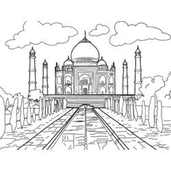 Dibujo para colorear: Mezquita (Edificios y Arquitectura) #64530 - Dibujos para Colorear e Imprimir Gratis