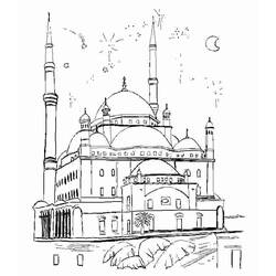 Dibujo para colorear: Mezquita (Edificios y Arquitectura) #64531 - Dibujos para Colorear e Imprimir Gratis