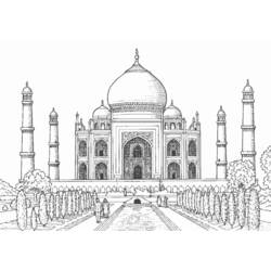 Dibujo para colorear: Mezquita (Edificios y Arquitectura) #64557 - Dibujos para Colorear e Imprimir Gratis