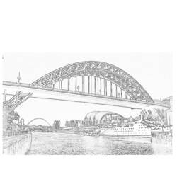 Dibujo para colorear: Puente (Edificios y Arquitectura) #62838 - Dibujos para Colorear e Imprimir Gratis