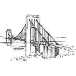 Dibujo para colorear: Puente (Edificios y Arquitectura) #62888 - Dibujos para Colorear e Imprimir Gratis