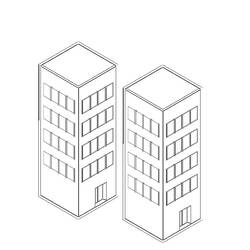 Dibujo para colorear: Rascacielos (Edificios y Arquitectura) #65544 - Dibujos para Colorear e Imprimir Gratis