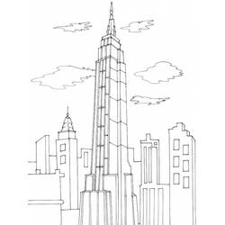 Dibujo para colorear: Rascacielos (Edificios y Arquitectura) #65549 - Dibujos para Colorear e Imprimir Gratis