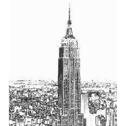 Dibujo para colorear: Rascacielos (Edificios y Arquitectura) #65575 - Dibujos para Colorear e Imprimir Gratis