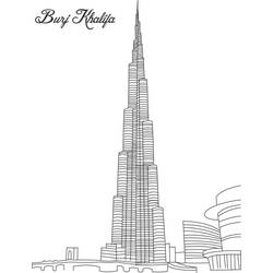 Dibujo para colorear: Rascacielos (Edificios y Arquitectura) #65790 - Dibujos para Colorear e Imprimir Gratis