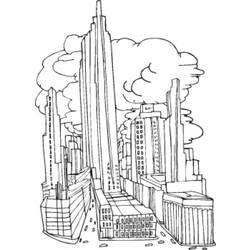 Dibujo para colorear: Rascacielos (Edificios y Arquitectura) #65797 - Dibujos para Colorear e Imprimir Gratis