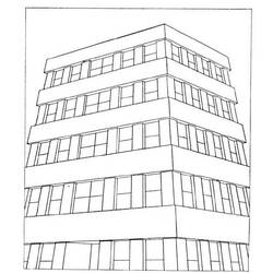 Dibujo para colorear: Rascacielos (Edificios y Arquitectura) #65817 - Dibujos para Colorear e Imprimir Gratis