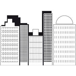 Dibujo para colorear: Rascacielos (Edificios y Arquitectura) #65873 - Dibujos para Colorear e Imprimir Gratis