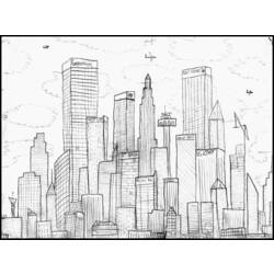 Dibujo para colorear: Rascacielos (Edificios y Arquitectura) #65959 - Dibujos para Colorear e Imprimir Gratis
