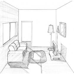 Dibujo para colorear: Salón (Edificios y Arquitectura) #66371 - Dibujos para Colorear e Imprimir Gratis