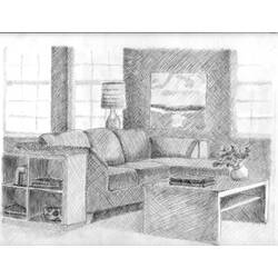 Dibujo para colorear: Salón (Edificios y Arquitectura) #66426 - Dibujos para Colorear e Imprimir Gratis