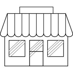 Dibujo para colorear: Tienda (Edificios y Arquitectura) #67010 - Dibujos para Colorear e Imprimir Gratis