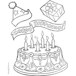 Dibujo para colorear: Aniversario (Fiestas y ocasiones especiales) #57073 - Dibujos para Colorear e Imprimir Gratis