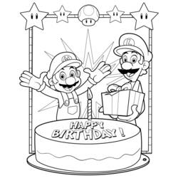 Dibujo para colorear: Aniversario (Fiestas y ocasiones especiales) #57089 - Dibujos para Colorear e Imprimir Gratis